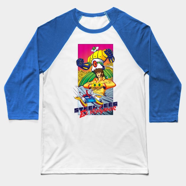 Steel Jeeg Baseball T-Shirt by santanafirpo